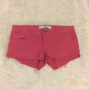 Abercrombie & Fitch Pink Cut Off Shorts